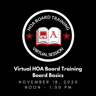 Virtual HOA Board Training Board Basics Cover
